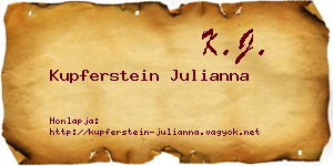 Kupferstein Julianna névjegykártya